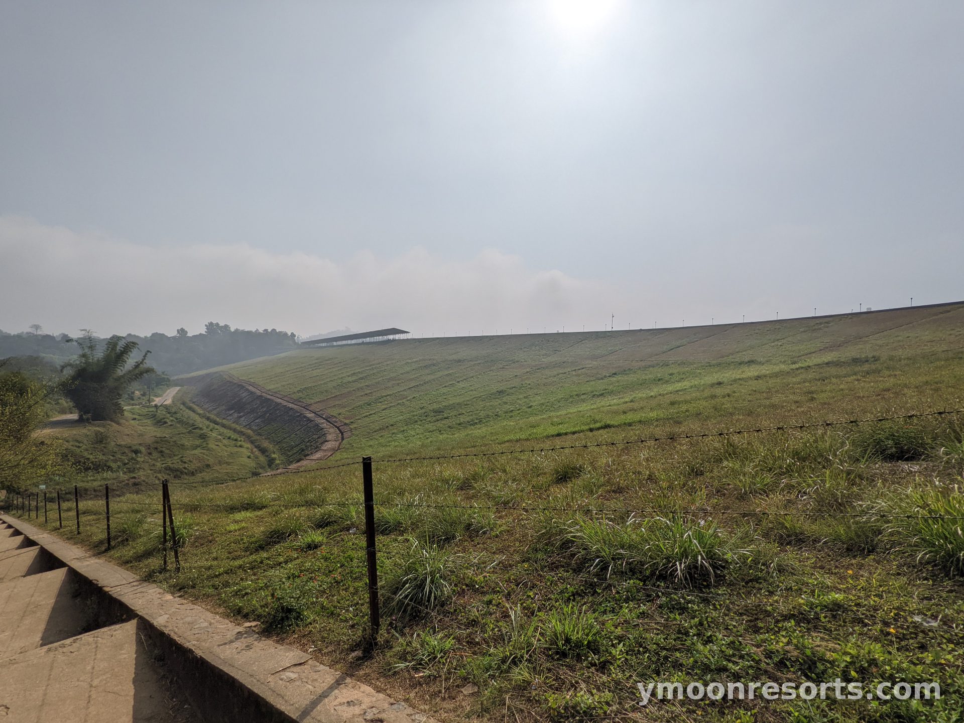 embankment of dam. Dam body